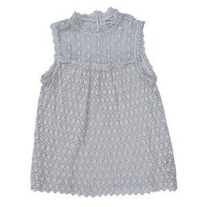 Lace/Crochet Sleeveless, Babydoll Top in Cream, by Lili’s Closet, Size Large.